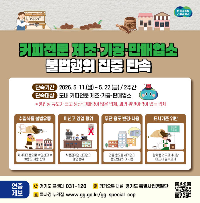 그래픽보도자료_커피전문제조·가공·판매업소불법행위집중단속(1)